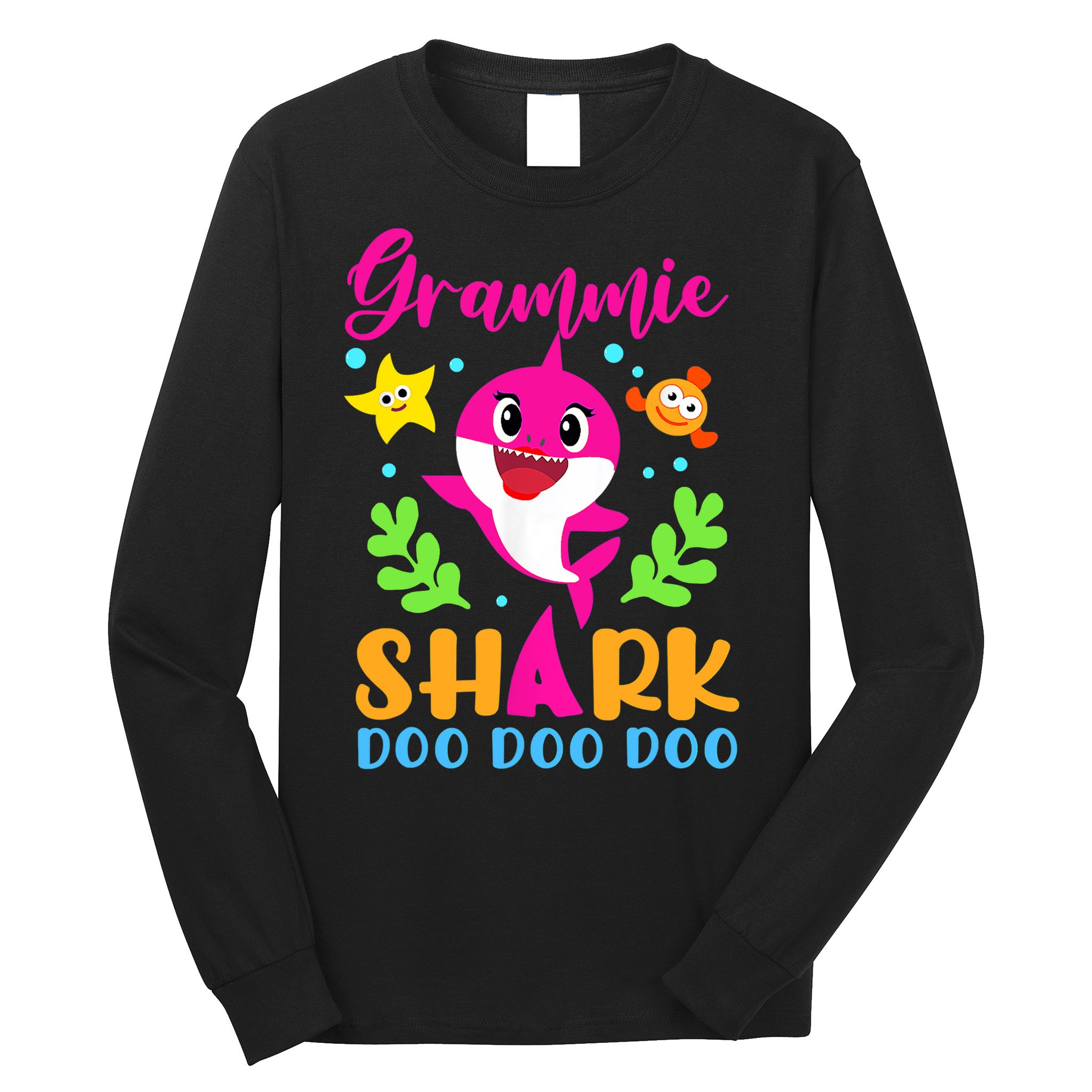 Shark Shirt Grammie Shirt Grammie Lover Family Mother's Long Sleeve Shirt