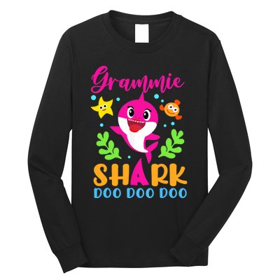 Shark Shirt Grammie Shirt Grammie Lover Family Mother's Long Sleeve Shirt