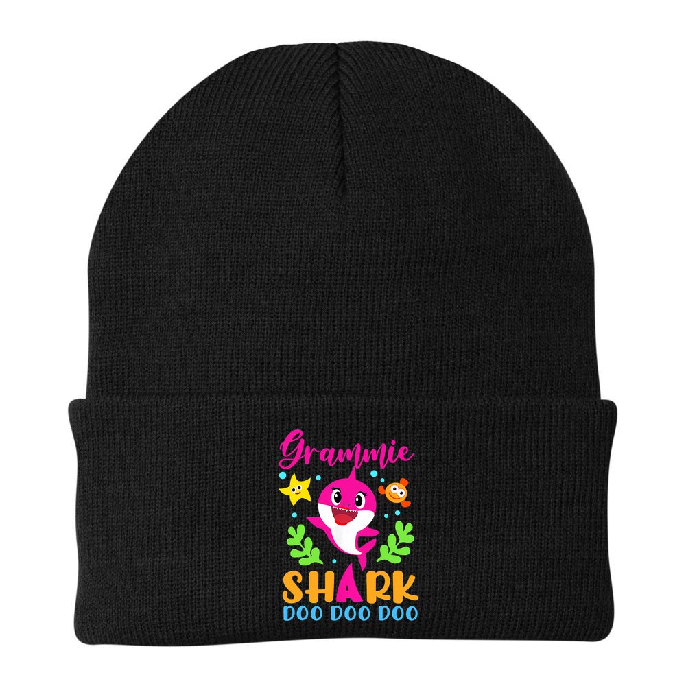 Shark Shirt Grammie Shirt Grammie Lover Family Mother's Beanie
