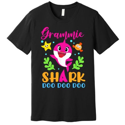 Shark Shirt Grammie Shirt Grammie Lover Family Mother's Premium T-Shirt