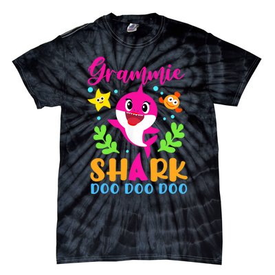 Shark Shirt Grammie Shirt Grammie Lover Family Mother's Tie-Dye T-Shirt