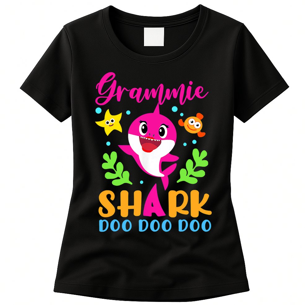 Shark Shirt Grammie Shirt Grammie Lover Family Mother's Womens T-Shirt