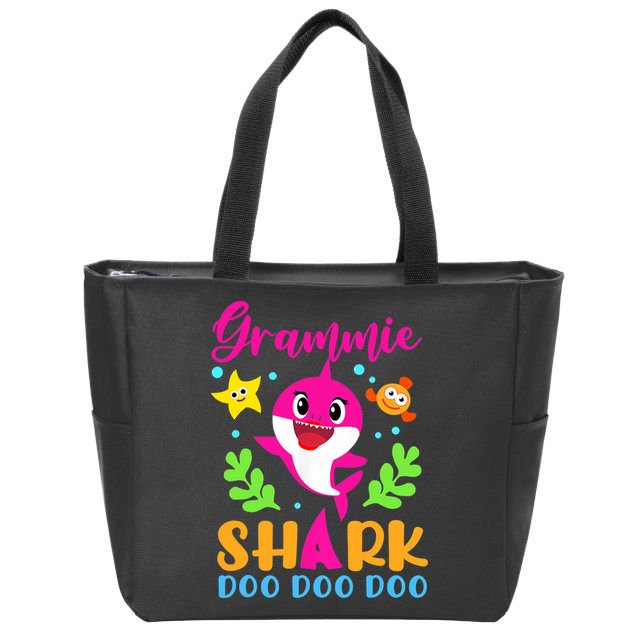 Shark Shirt Grammie Shirt Grammie Lover Family Mother's Zip Tote Bag