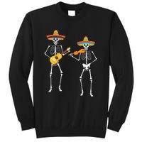 Skeleton Sombreros Guitar Fiesta Cinco De Mayo Sweatshirt