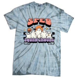 Sped Squad Ghoul Special Education Teacher Halloween Costume Tie-Dye T-Shirt