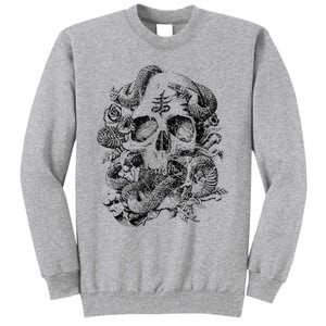 Skull & Snakes Goth Punk Tall Sweatshirt