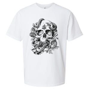 Skull & Snakes Goth Punk Sueded Cloud Jersey T-Shirt