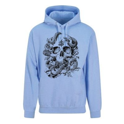 Skull & Snakes Goth Punk Unisex Surf Hoodie