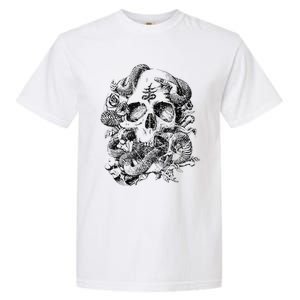 Skull & Snakes Goth Punk Garment-Dyed Heavyweight T-Shirt