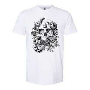 Skull & Snakes Goth Punk Softstyle CVC T-Shirt