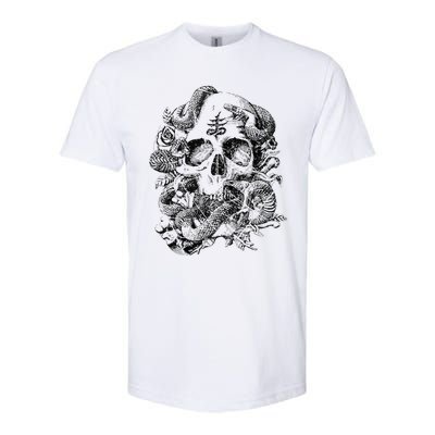 Skull & Snakes Goth Punk Softstyle CVC T-Shirt