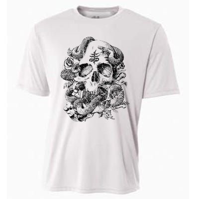 Skull & Snakes Goth Punk Cooling Performance Crew T-Shirt