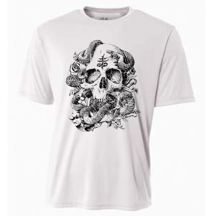 Skull & Snakes Goth Punk Cooling Performance Crew T-Shirt