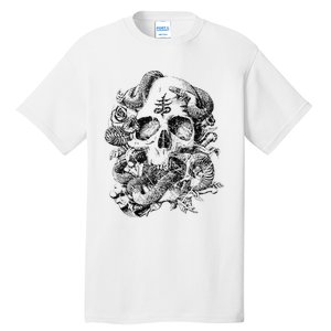 Skull & Snakes Goth Punk Tall T-Shirt