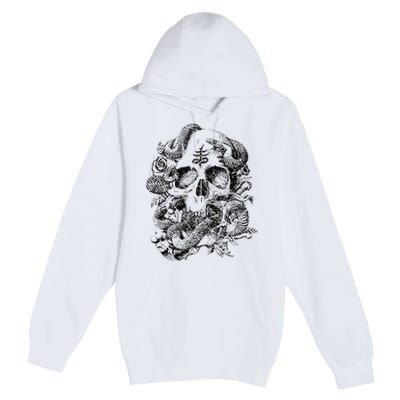 Skull & Snakes Goth Punk Premium Pullover Hoodie