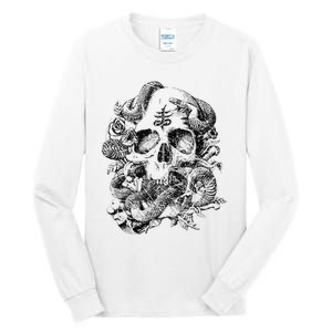 Skull & Snakes Goth Punk Tall Long Sleeve T-Shirt