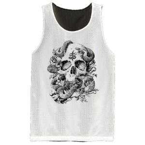 Skull & Snakes Goth Punk Mesh Reversible Basketball Jersey Tank