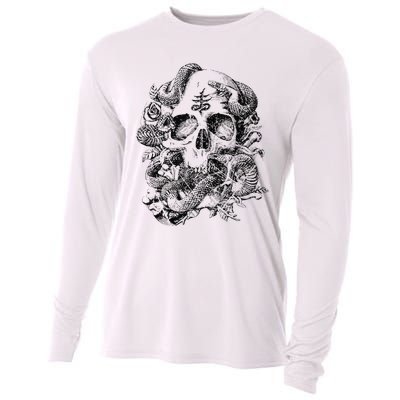 Skull & Snakes Goth Punk Cooling Performance Long Sleeve Crew