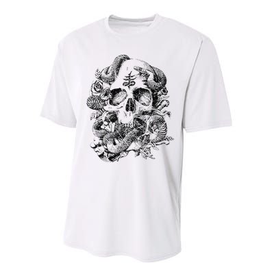 Skull & Snakes Goth Punk Performance Sprint T-Shirt