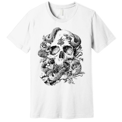 Skull & Snakes Goth Punk Premium T-Shirt