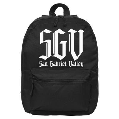 Sgv San Gabriel Valley Sgv 626 San Gabriel Valley 16 in Basic Backpack
