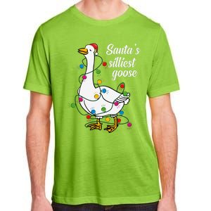 Santa’s silliest goose Funny Christmas Family  Adult ChromaSoft Performance T-Shirt