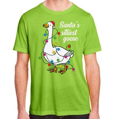 Santa’s silliest goose Funny Christmas Family  Adult ChromaSoft Performance T-Shirt