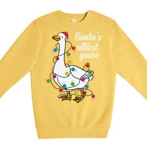 Santa’s silliest goose Funny Christmas Family  Premium Crewneck Sweatshirt