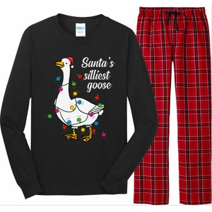 Santa’s silliest goose Funny Christmas Family  Long Sleeve Pajama Set