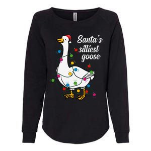 Santa’s silliest goose Funny Christmas Family  Womens California Wash Sweatshirt