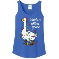 Santa’s silliest goose Funny Christmas Family  Ladies Essential Tank