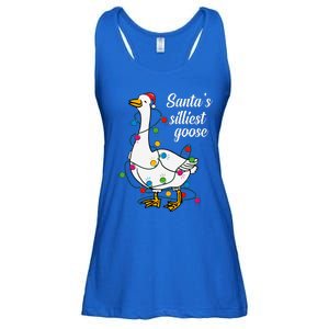 Santa’s silliest goose Funny Christmas Family  Ladies Essential Flowy Tank