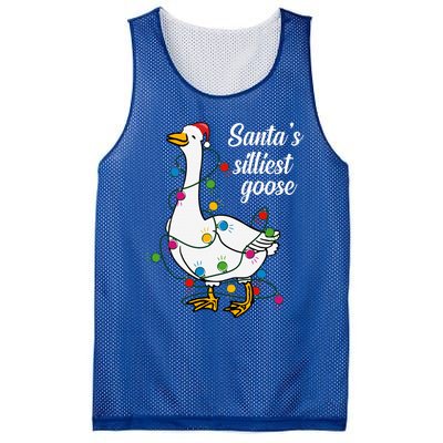 Santa’s silliest goose Funny Christmas Family  Mesh Reversible Basketball Jersey Tank