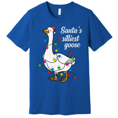 Santa’s silliest goose Funny Christmas Family  Premium T-Shirt