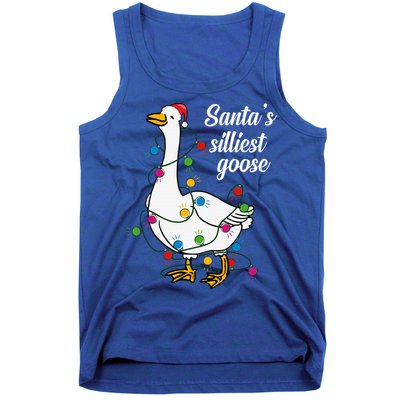 Santa’s silliest goose Funny Christmas Family  Tank Top