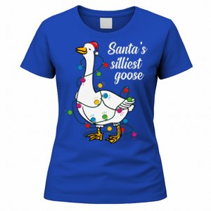 Santa’s silliest goose Funny Christmas Family  Women's T-Shirt