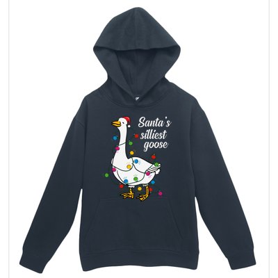 Santa’s silliest goose Funny Christmas Family  Urban Pullover Hoodie