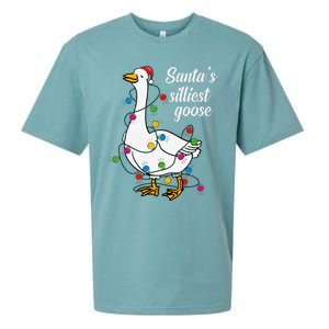 Santa’s silliest goose Funny Christmas Family  Sueded Cloud Jersey T-Shirt