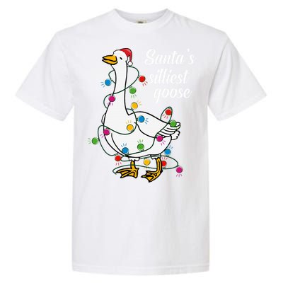 Santa’s silliest goose Funny Christmas Family  Garment-Dyed Heavyweight T-Shirt