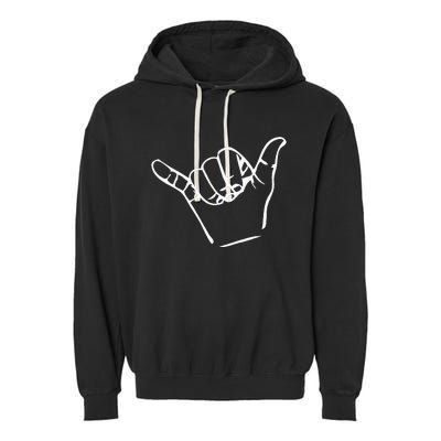 Shaka Sign Good Vibes Retro Hang Loose Garment-Dyed Fleece Hoodie