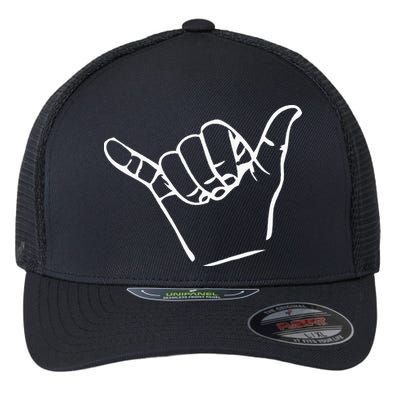 Shaka Sign Good Vibes Retro Hang Loose Flexfit Unipanel Trucker Cap