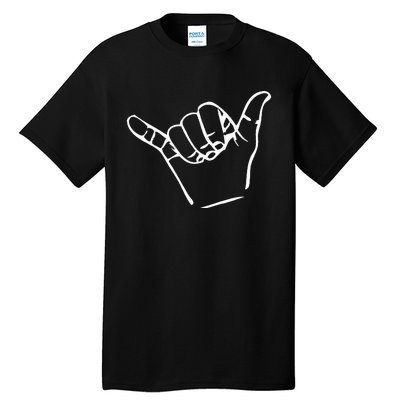 Shaka Sign Good Vibes Retro Hang Loose Tall T-Shirt