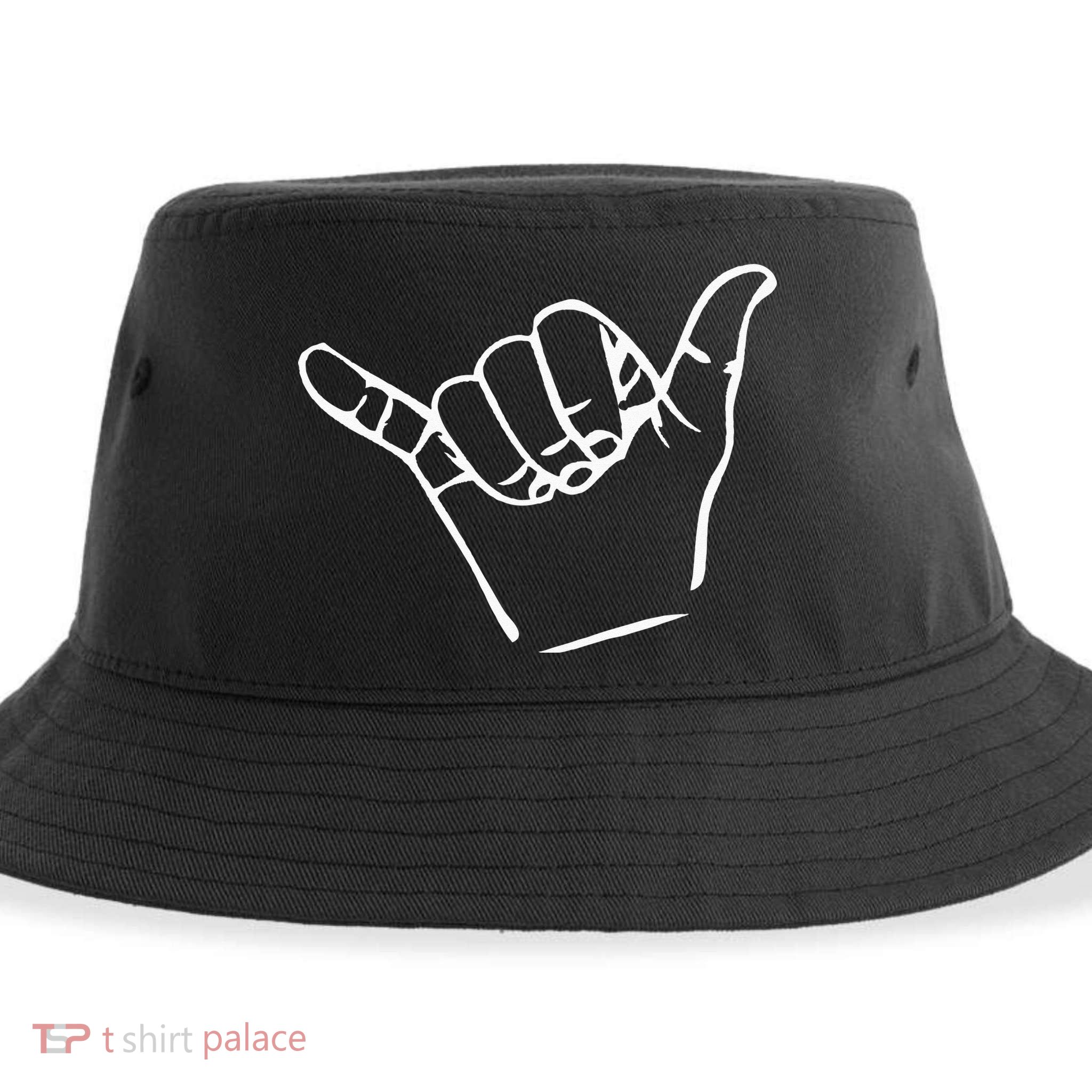 Shaka Sign Good Vibes Retro Hang Loose Sustainable Bucket Hat