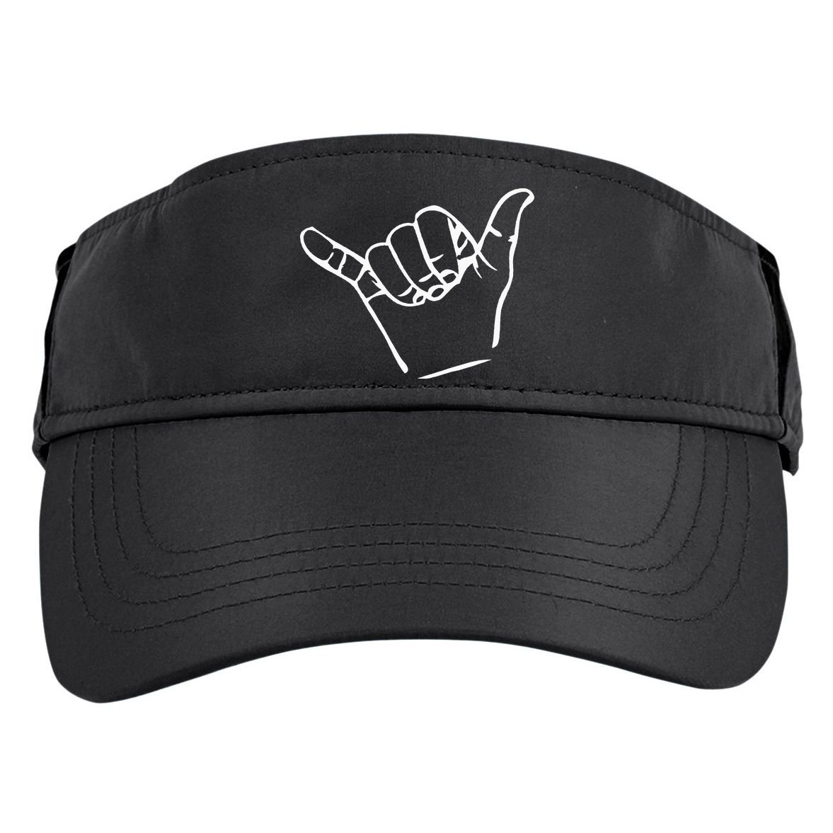 Shaka Sign Good Vibes Retro Hang Loose Adult Drive Performance Visor