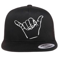 Shaka Sign Good Vibes Retro Hang Loose Flat Bill Trucker Hat