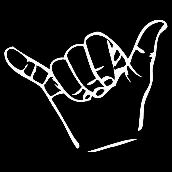Shaka Sign Good Vibes Retro Hang Loose Flat Bill Trucker Hat
