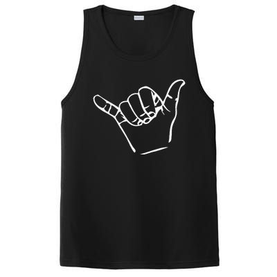 Shaka Sign Good Vibes Retro Hang Loose PosiCharge Competitor Tank