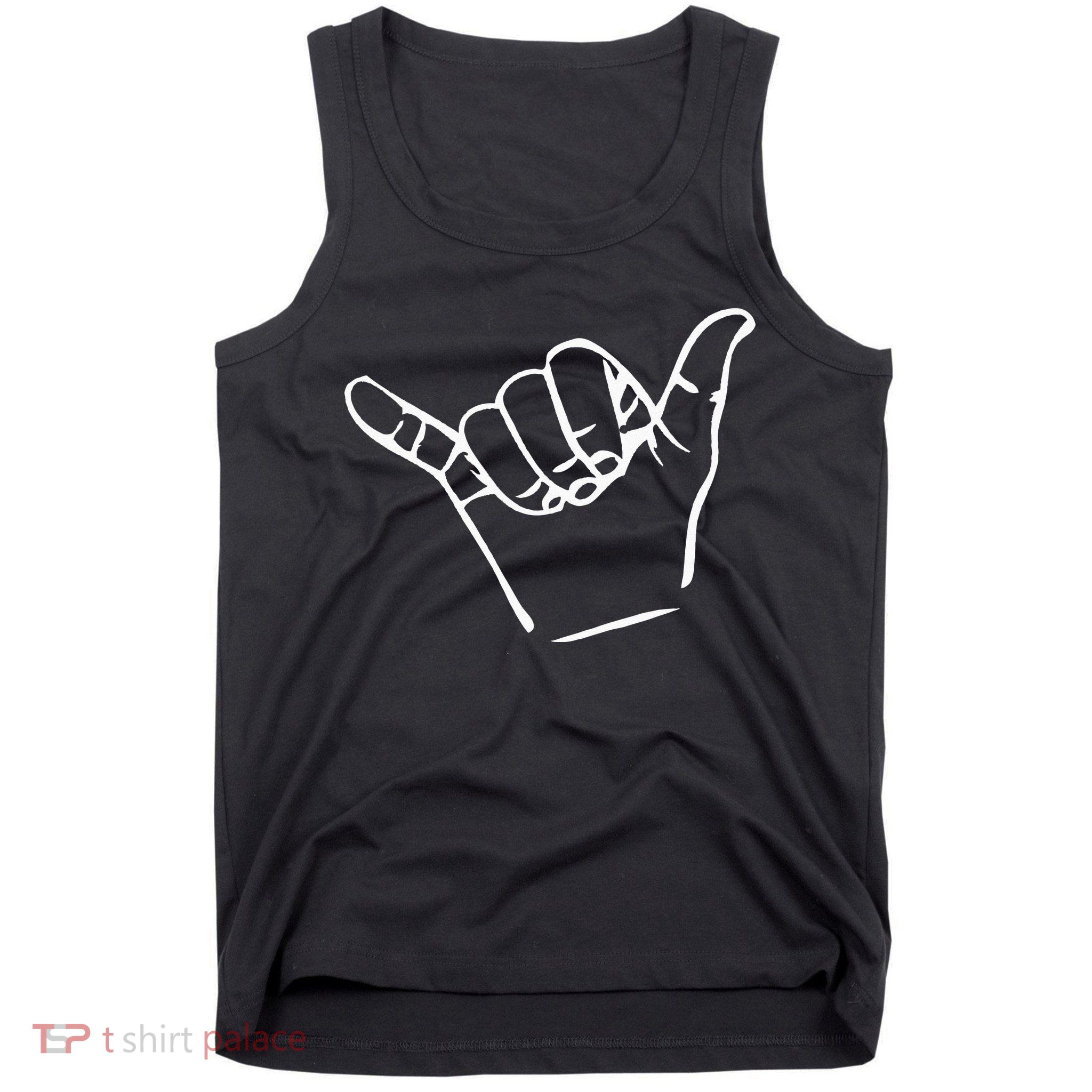 Shaka Sign Good Vibes Retro Hang Loose Tank Top