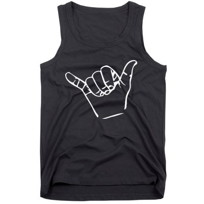 Shaka Sign Good Vibes Retro Hang Loose Tank Top