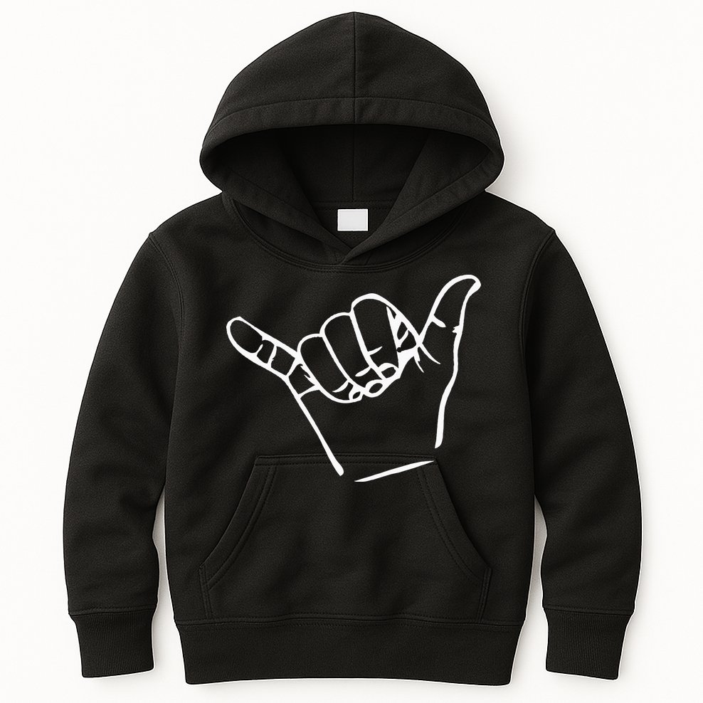 Shaka Sign Good Vibes Retro Hang Loose Kids Hoodie